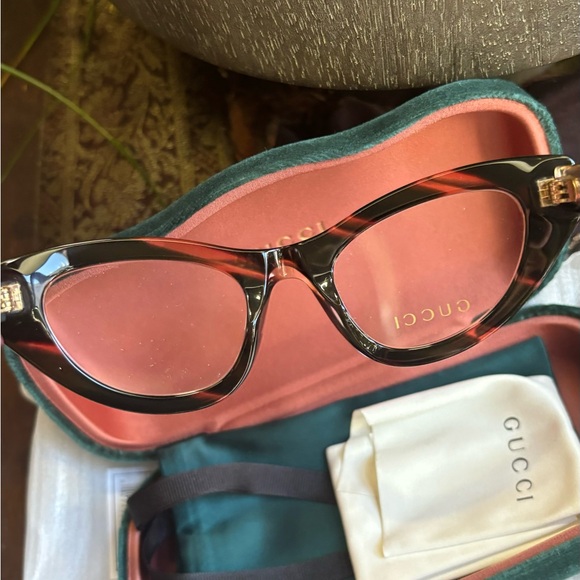 Authentic GUCCI 49mm Cat eyes Acetate optical Glasses new ❤️ - Picture 9 of 13